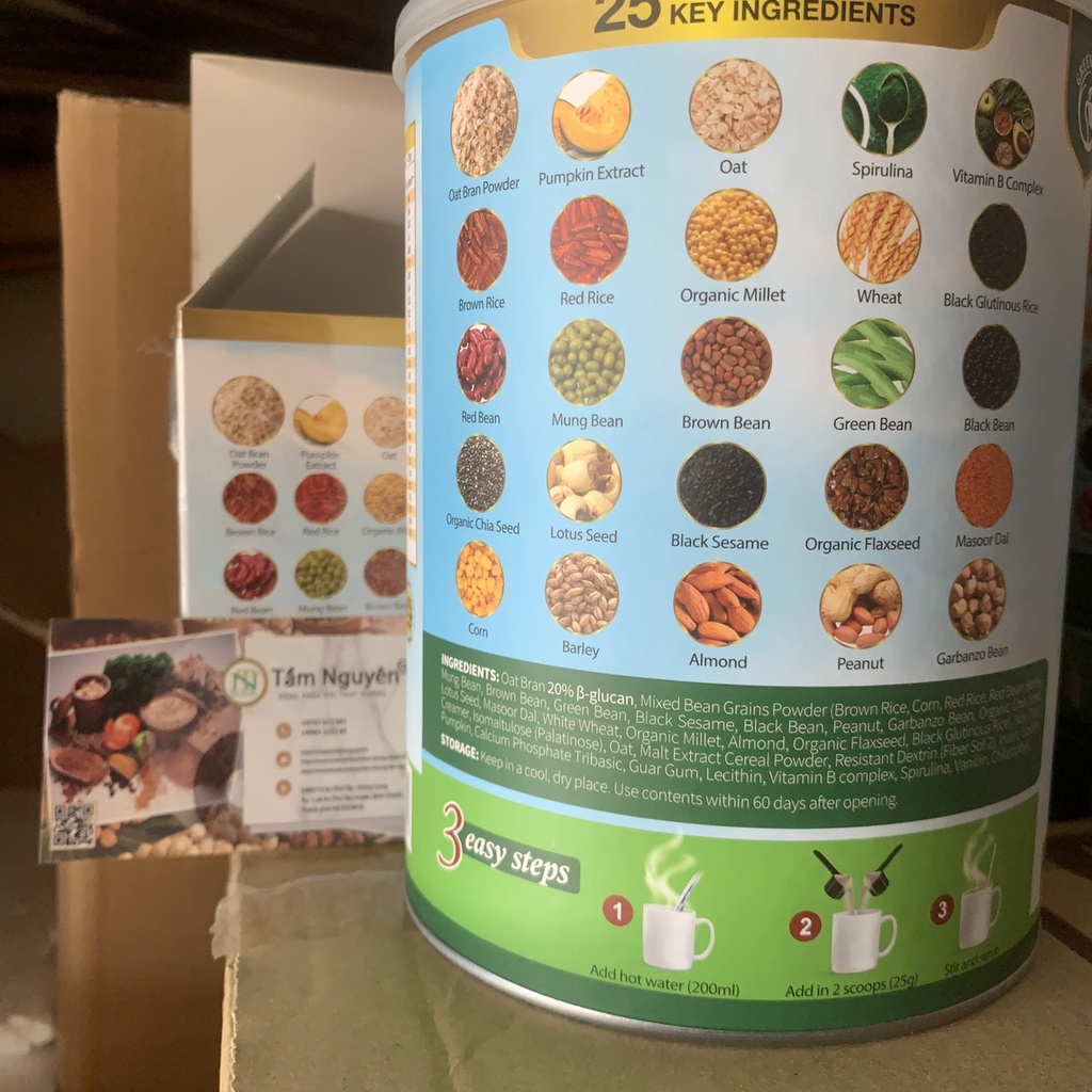 Cereals 25 Beta Glucare For Diabetics 750g Can Of Genuine Tam Binh