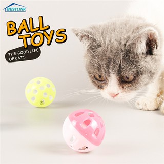 Pet Cats Toys Ball with Bell Ring Round Chase Rattle Play Ball Playing ...