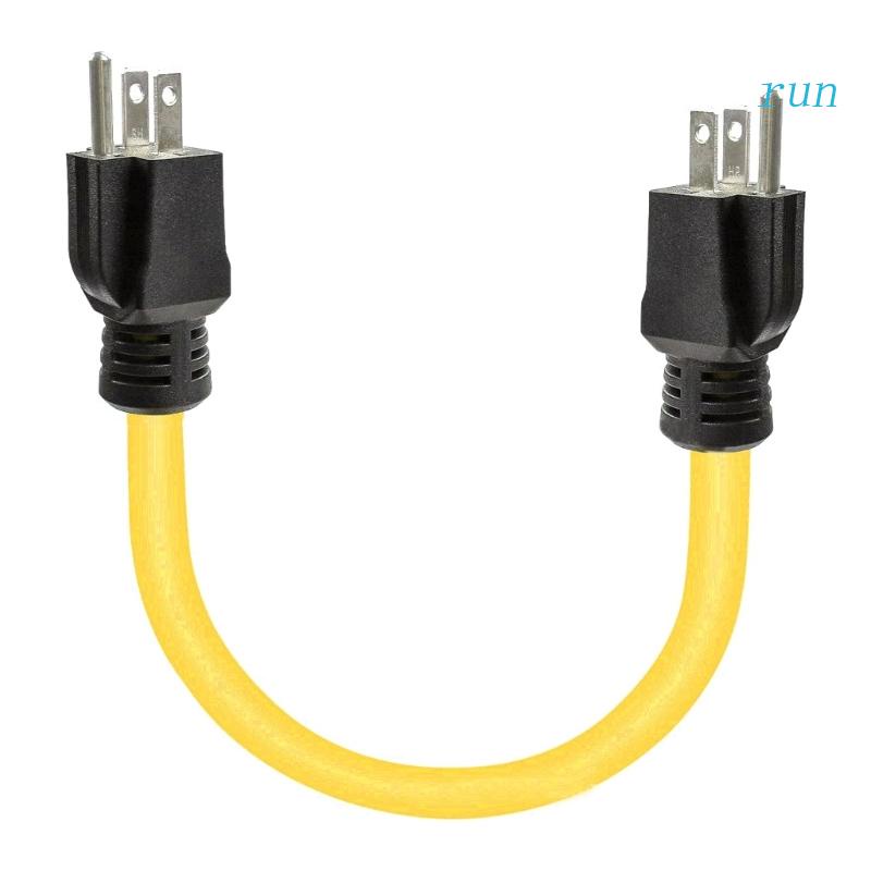 run Male Extension Cord Generator Adapter Cord 12AWG 125V Double Male