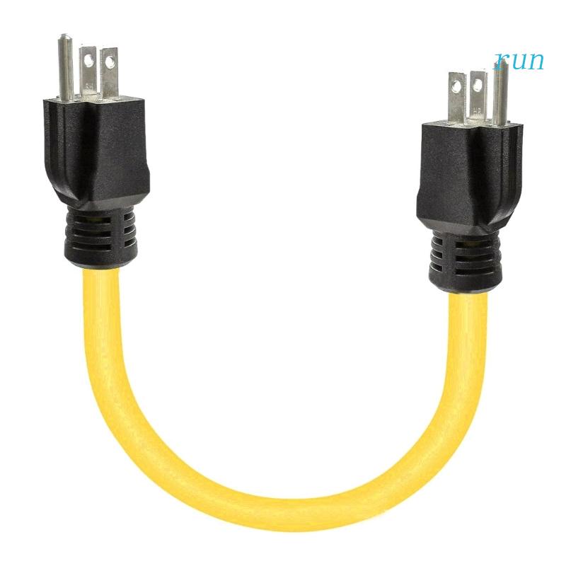 Run Male Extension Cord Generator Adapter Cord 12awg 125v Double Male Extension Cord 5 15p To 5 8496