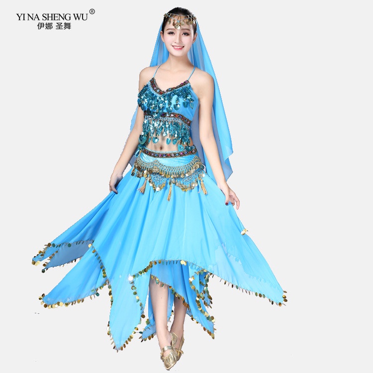 Indian Dance Costumes Bollywood Dress Sari Dancewear Women/Children