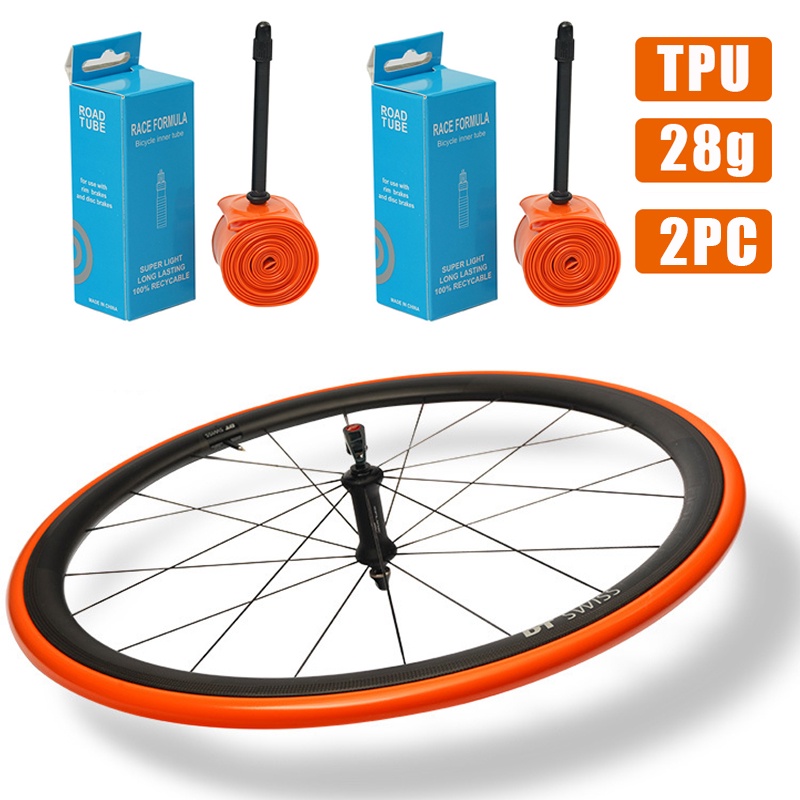 2PC Road Bike Inner Tube 700C Bicycle Interior Tire Tube Presta Valve  18-23C Ultralight Cycling Inner Tyre Tire