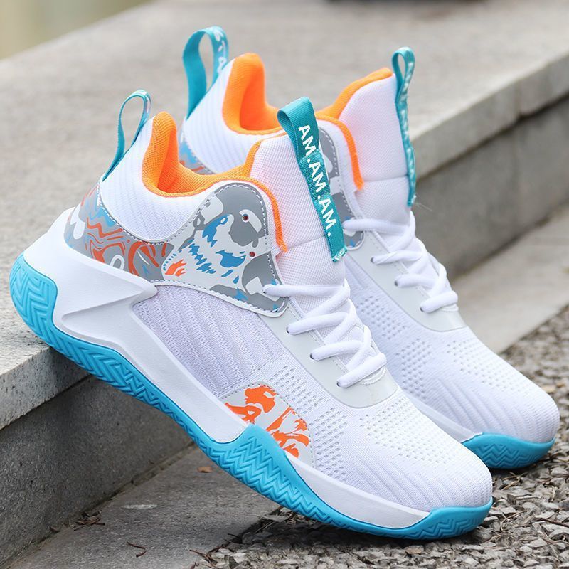 Men's Fashion Sports Basketball Shoes – Synthetic Sneakers With Velcro Strap