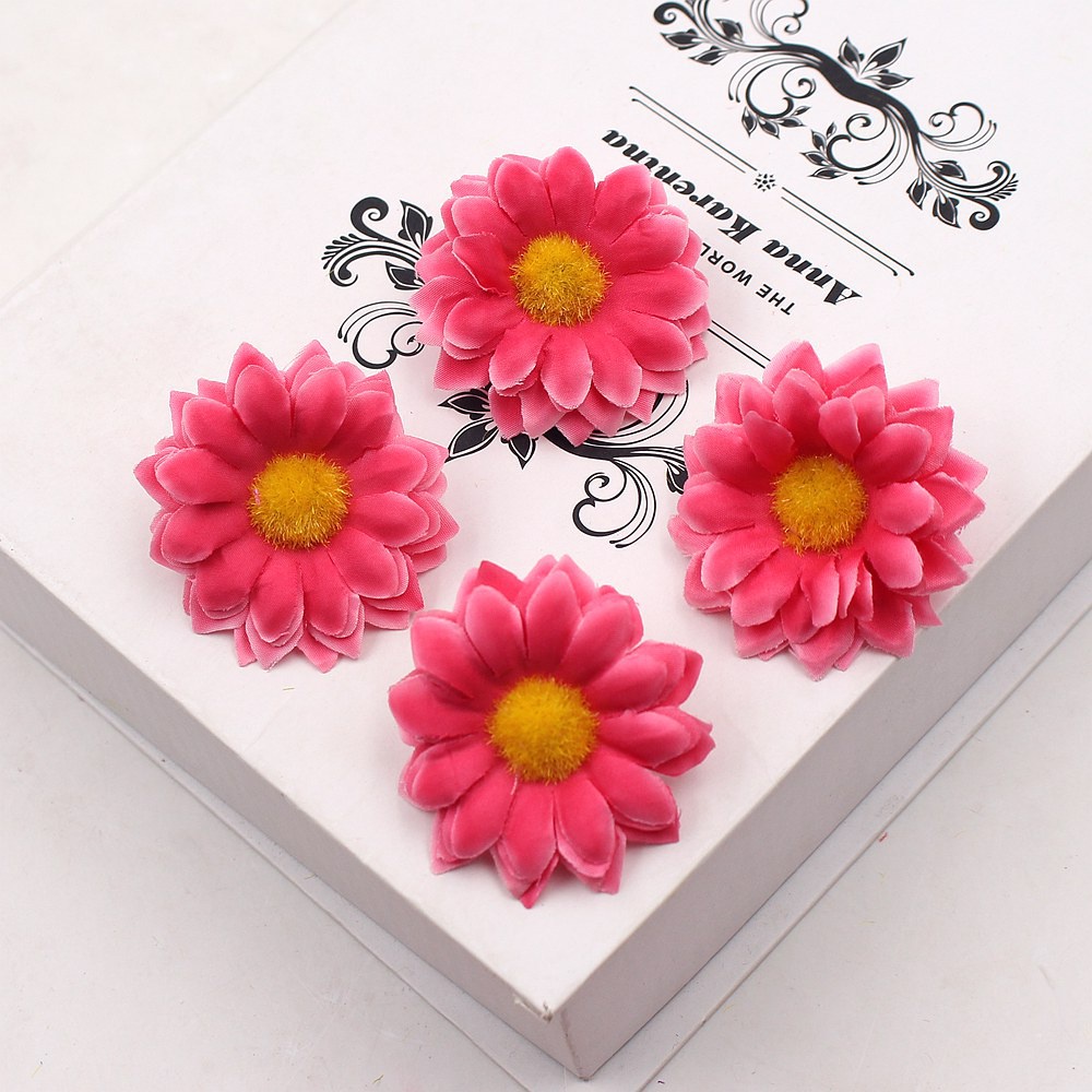 10pcs 4.5cm Daisy Sunflower Artificial Flower Head Wedding Home Decor