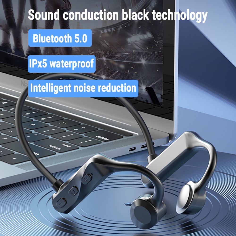 K69 Bone Conduction Headphones Wireless Bluetooth Earphone With Microphone Bone Conduction 6233