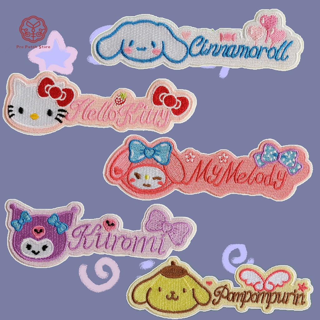 Pro Patch Store Kuromi Melody Series Diy SelfAdhesive Cloth Sticker DIY Embroidery Patches for