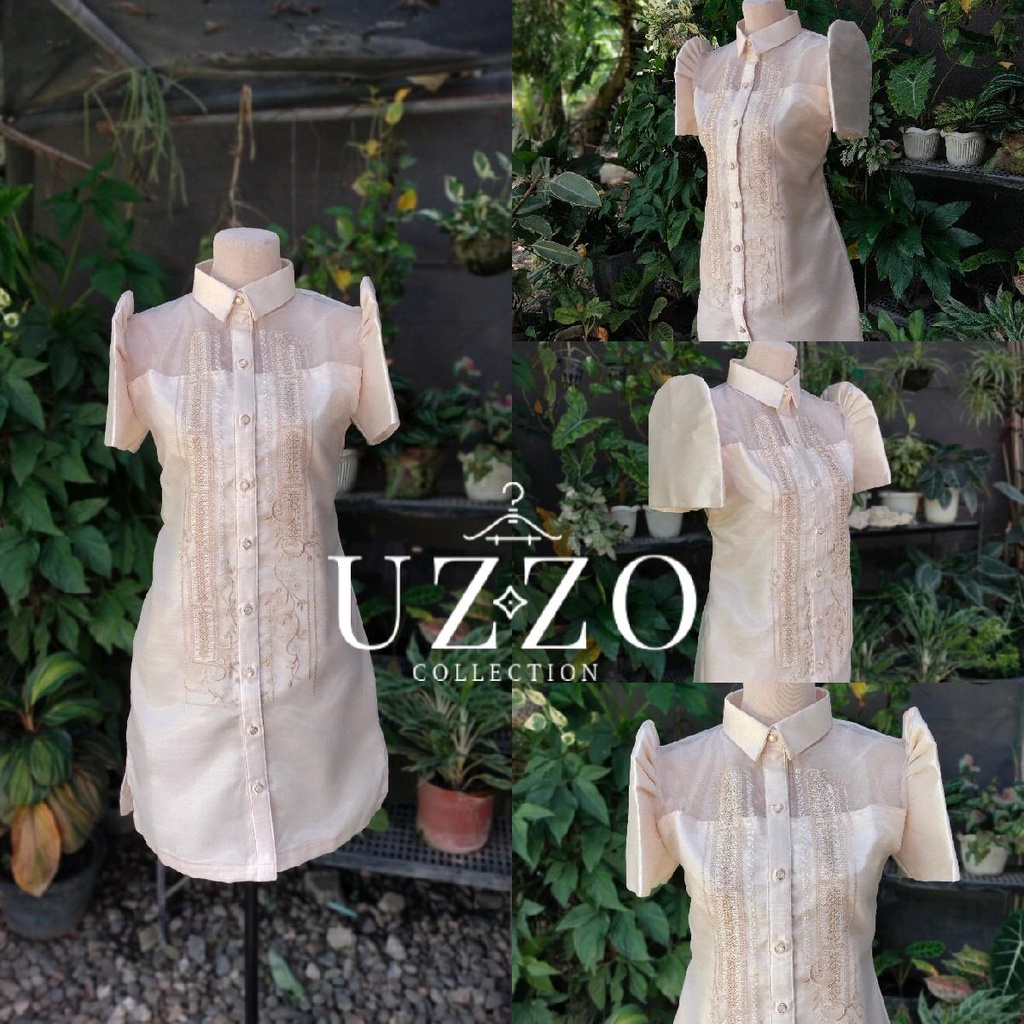 Modern Filipiñana Lady Barong Dress Women Outfits Mestiza Graduation ...