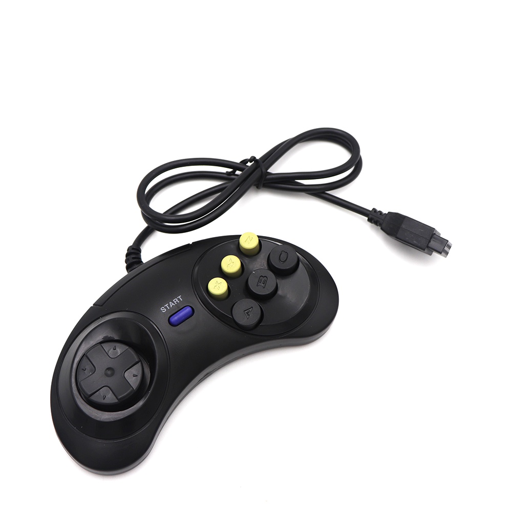 Classic Wired 6 Buttons Joypad Handle Game Controller For SEGA MD2 Mega ...