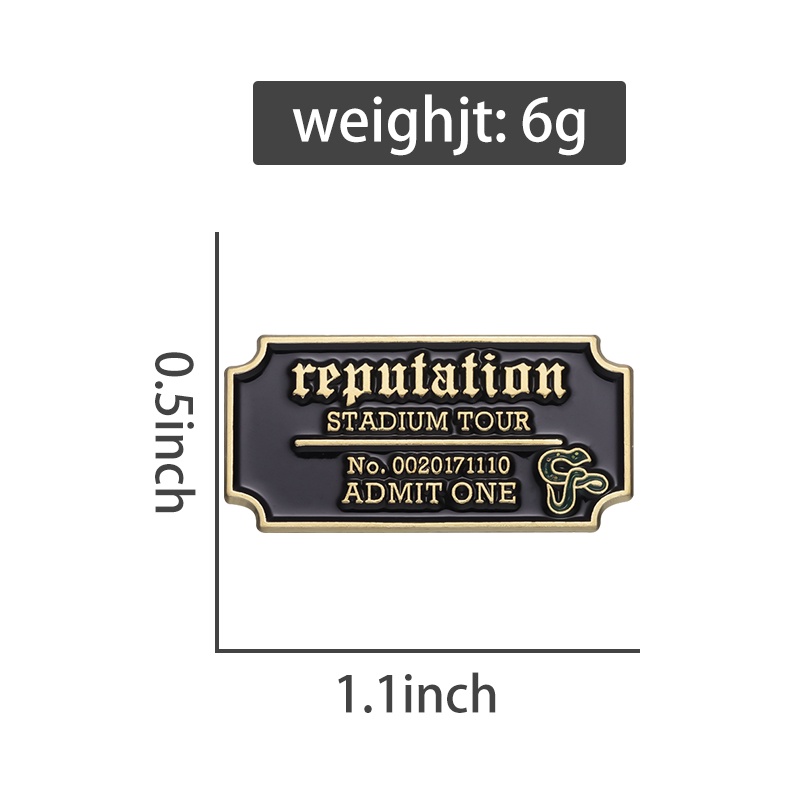 Famous Singer Taylor Swift Enamel Pins Music Reputation Album Brooch ...