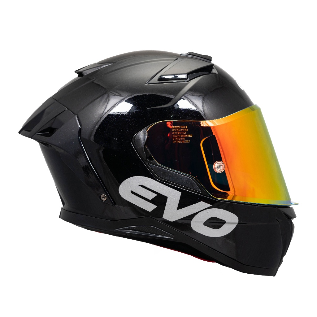 EVO HELMET XT300 GLOSS BLACK (DUAL VISOR) W/ FREE CLEAR LENS