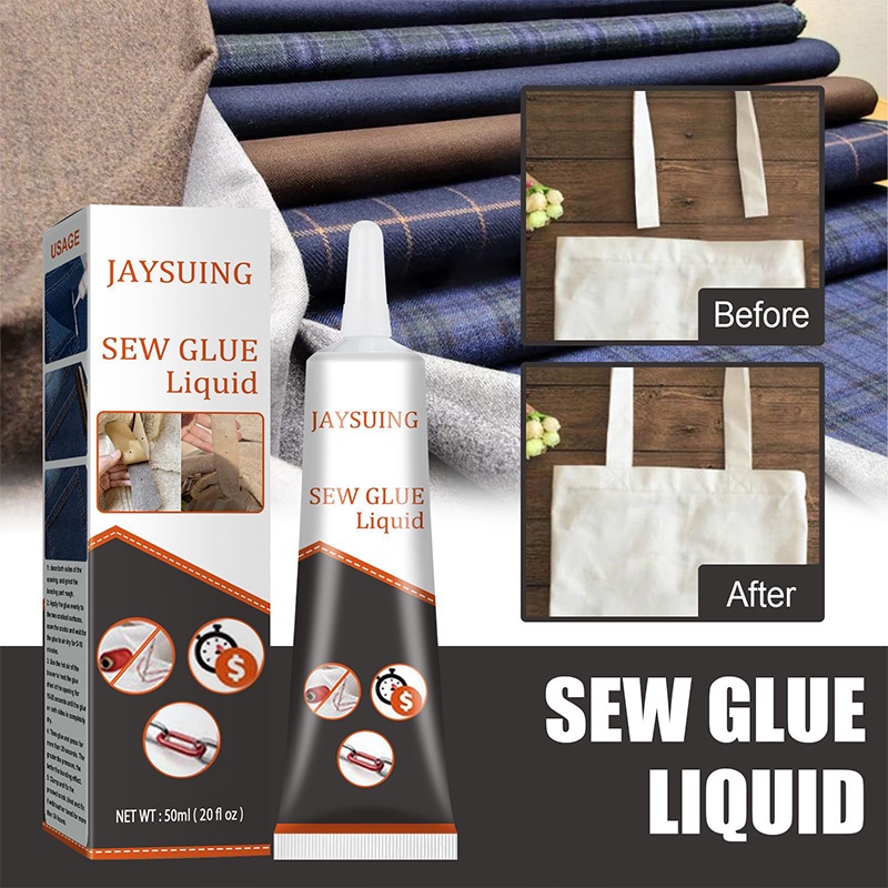 1 Min Quick Bonding Fast Dry Sew Glue Liquid Natural Glue Reinforcing