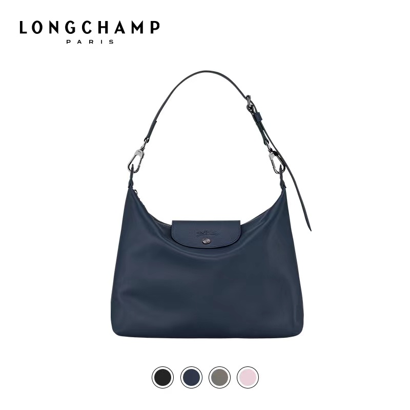 Longchamp Navy deals Leather Hobo Bag