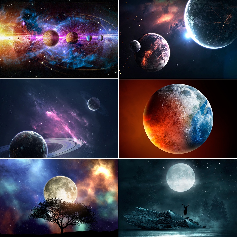 Universe Space Planet Theme Photography Background Kids Adult Portrait ...