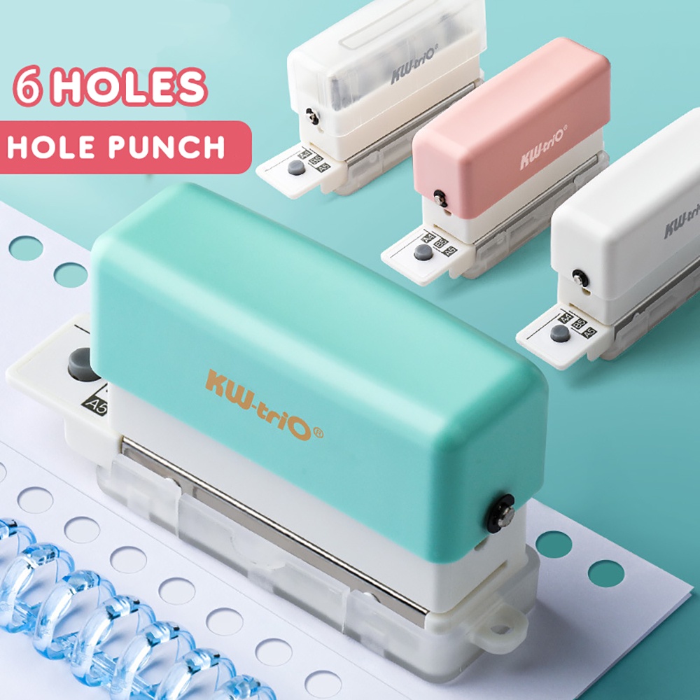 6 Holes A4/A5/B5 Loose Leaf Paper Hole Punch DIY Round Hole Punch