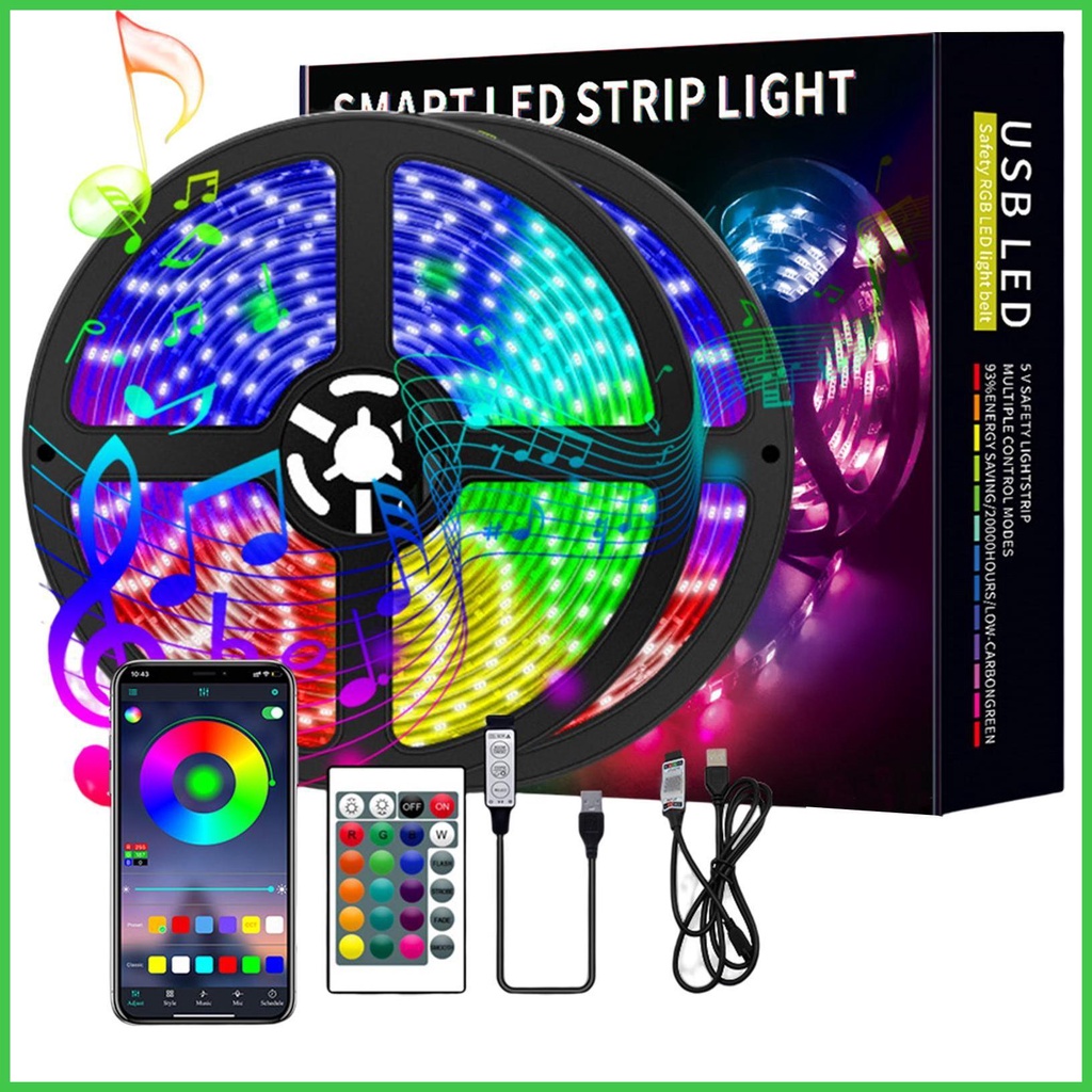 Led Lights RGB Strip with 24key Remote Control Color Changing Lights