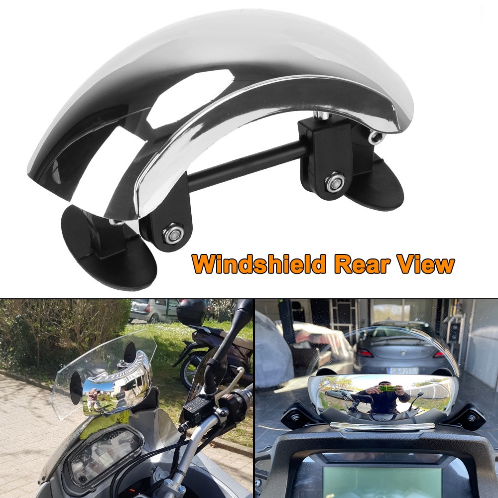 Motorcycle Rearview Mirror Windshield Rear View Mirror Wide Angle HD 180 Degree Safety Universal