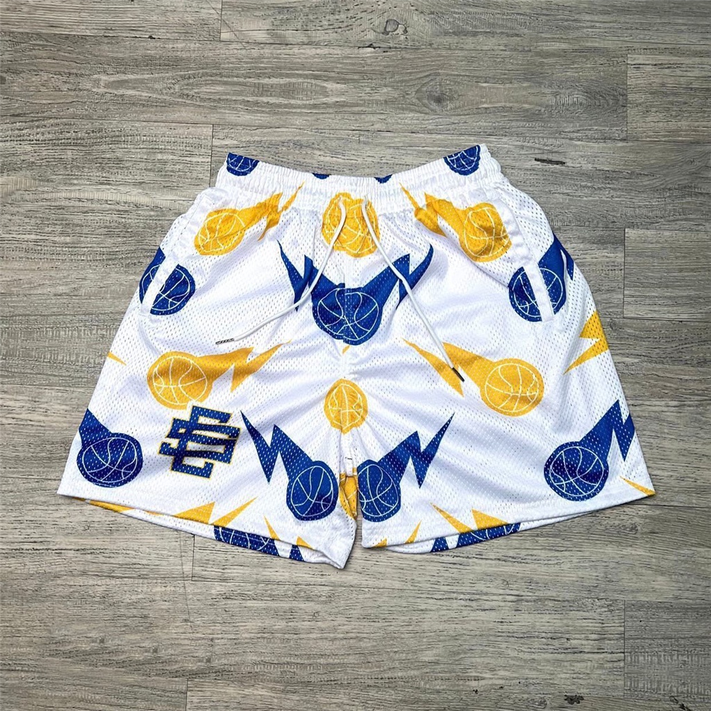 mesh Shorts for men Basketball shorts Lucky Green and White Shopee