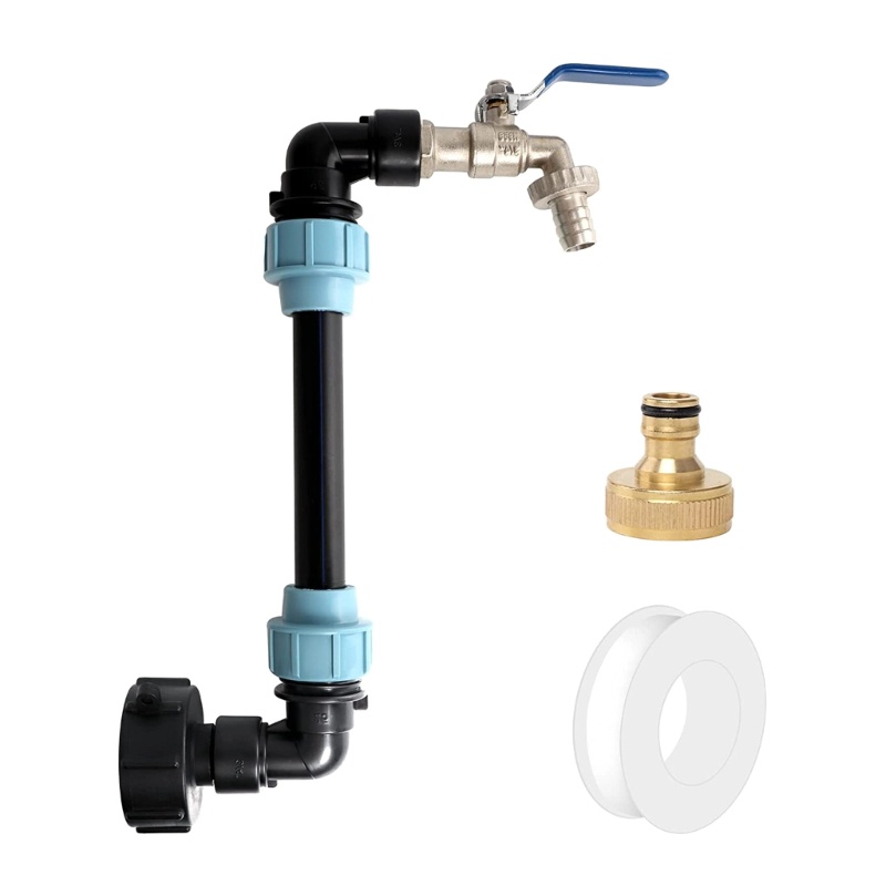 com* 1000L Water Tank Accessories IBC Gooseneck Outlet Tap IBC ...