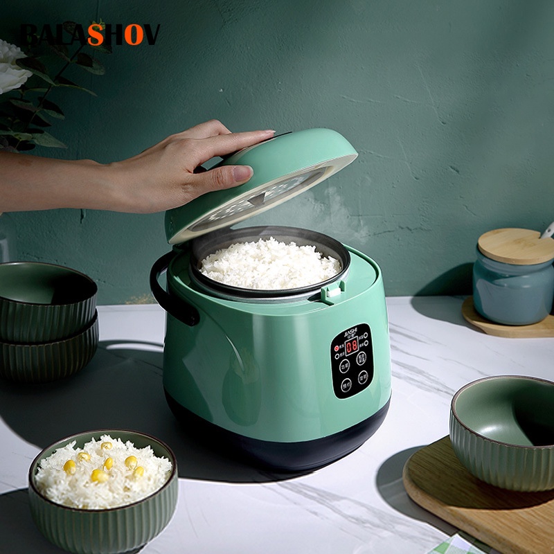 Mini Electric Rice Cooker Smart Household Kitchen Cooker 1.2L 12
