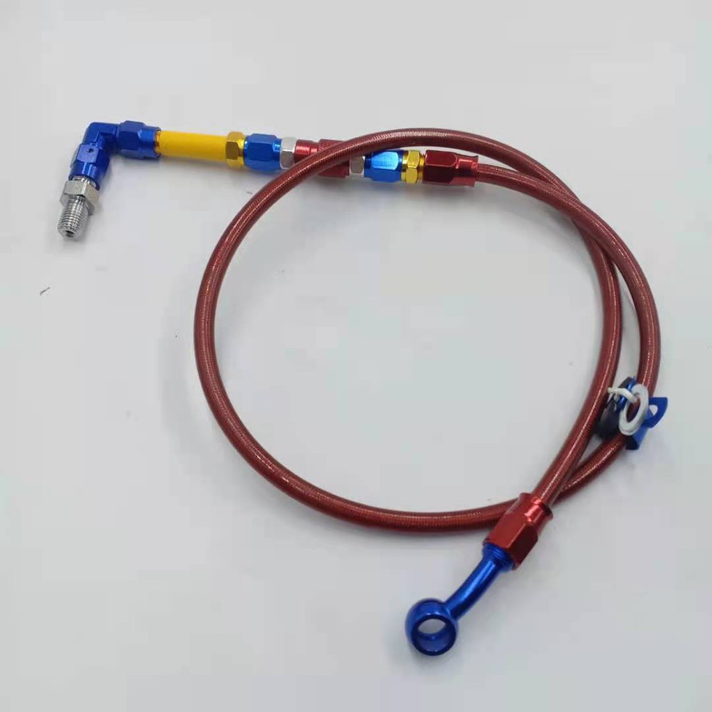Motorcycle Braided Steel Brake Clutch Oil Hose Line Pipe (90cm