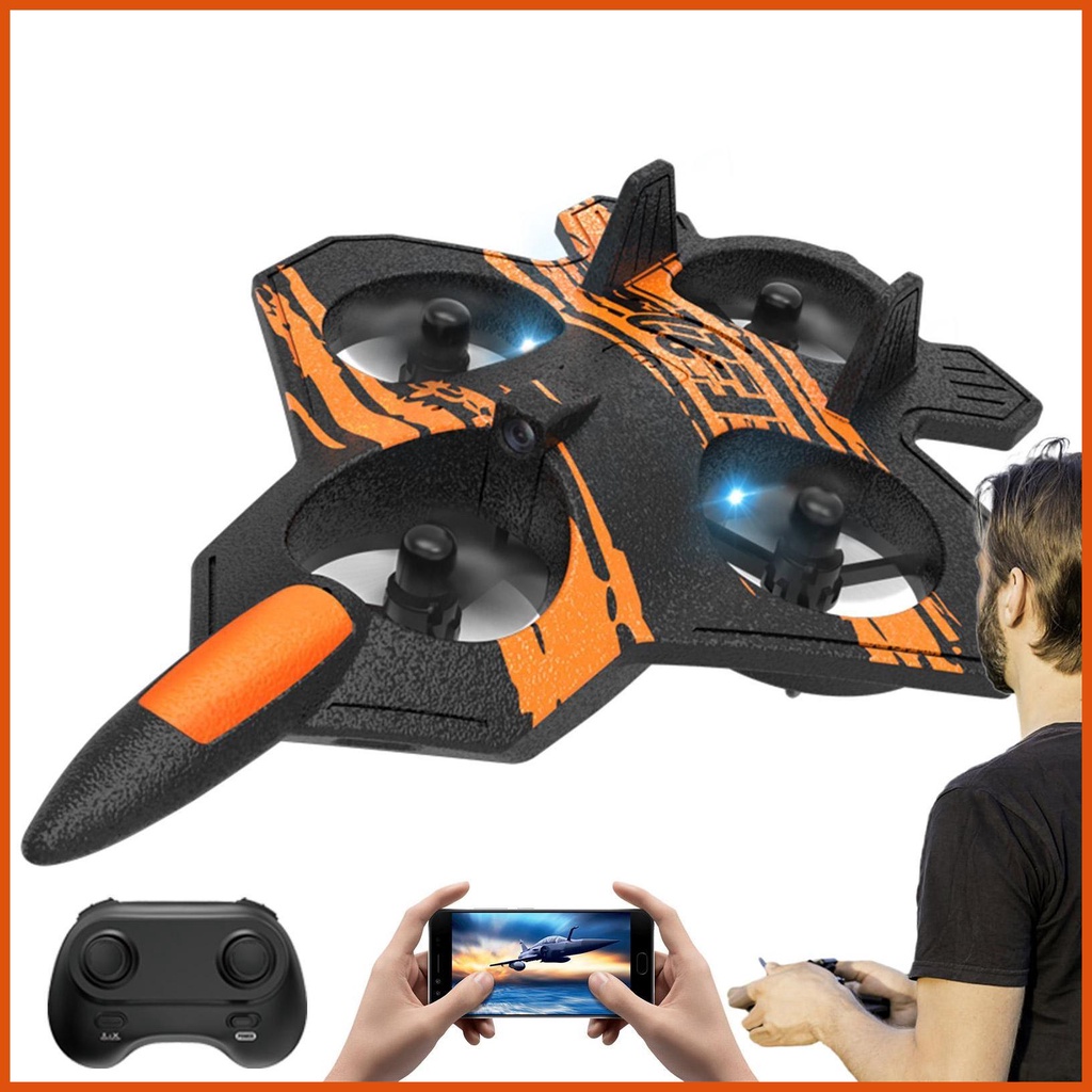RC Plane with Camera Stunt Helicopter Foam RC Fighter Jet Drones F22 RC Plane Jet with High and