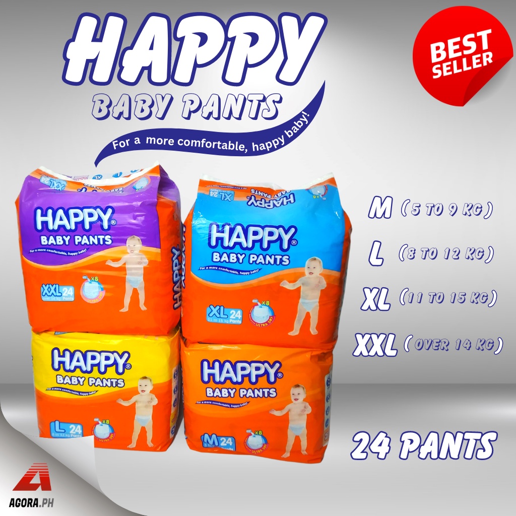 Happy Baby Pants Ultra Dry 24 Pants Medium, Large and Extra Large