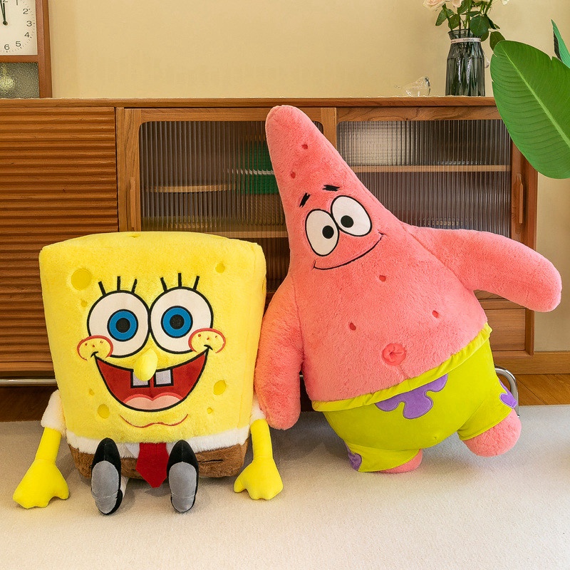 Kawaii Sponge Patrick Star Stuffed Plush Toys Cartoon Bob Patrick ...