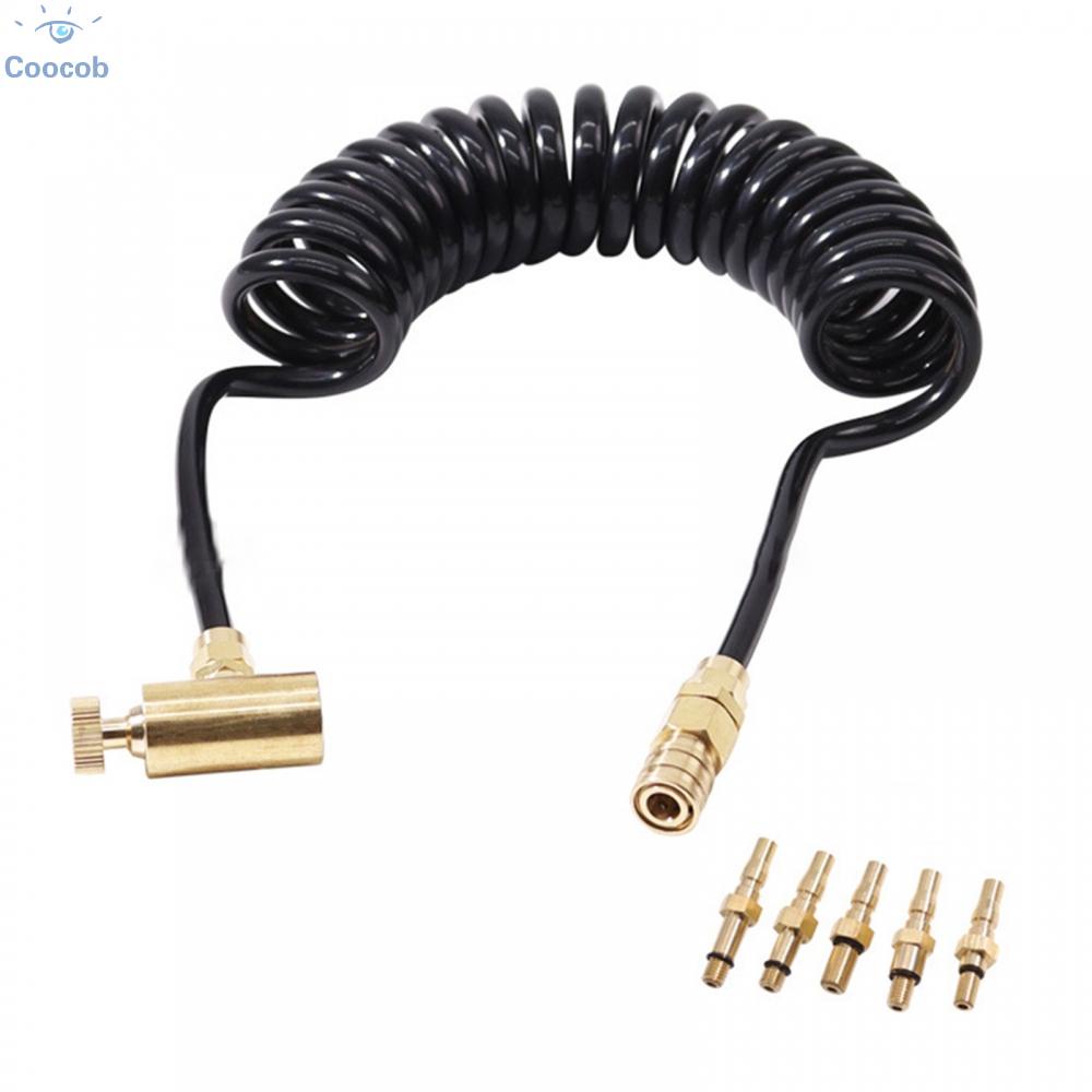Green Gas Adapter Tube Gas Bottle Replenish Adapter Set With 5PCS Brass