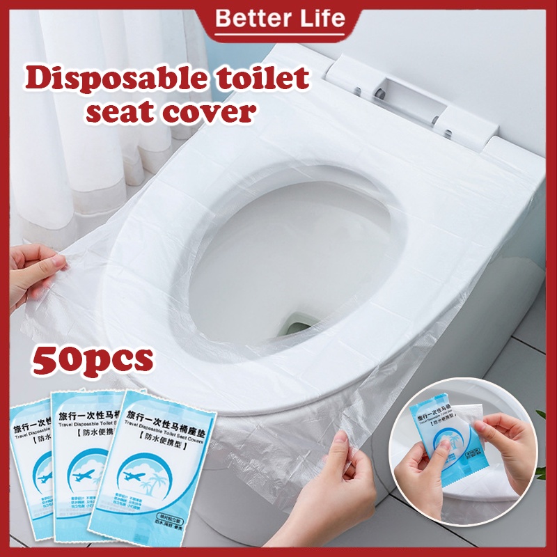 50PCS Disposable Toilet Seat Flushable Travel Toilet Seat Covers