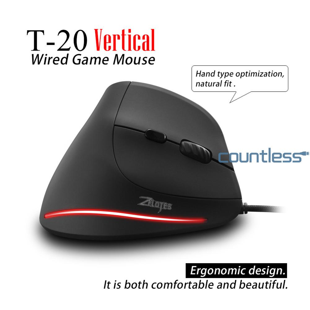 Zelotes T Wired Vertical Optical Rechargeable Dpi Usb Gaming Mouse Countless Ph