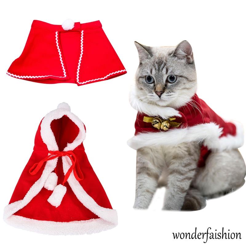 Lovely Pet Christmas Cape Dogs Santa Claus Cape For Cats Dogs Christmas Transformation Funny Cat