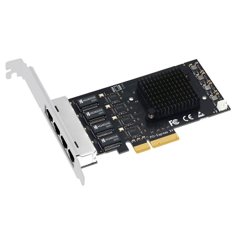 Pci express network card adapter 4 port 2500mbps gigabit 10 100