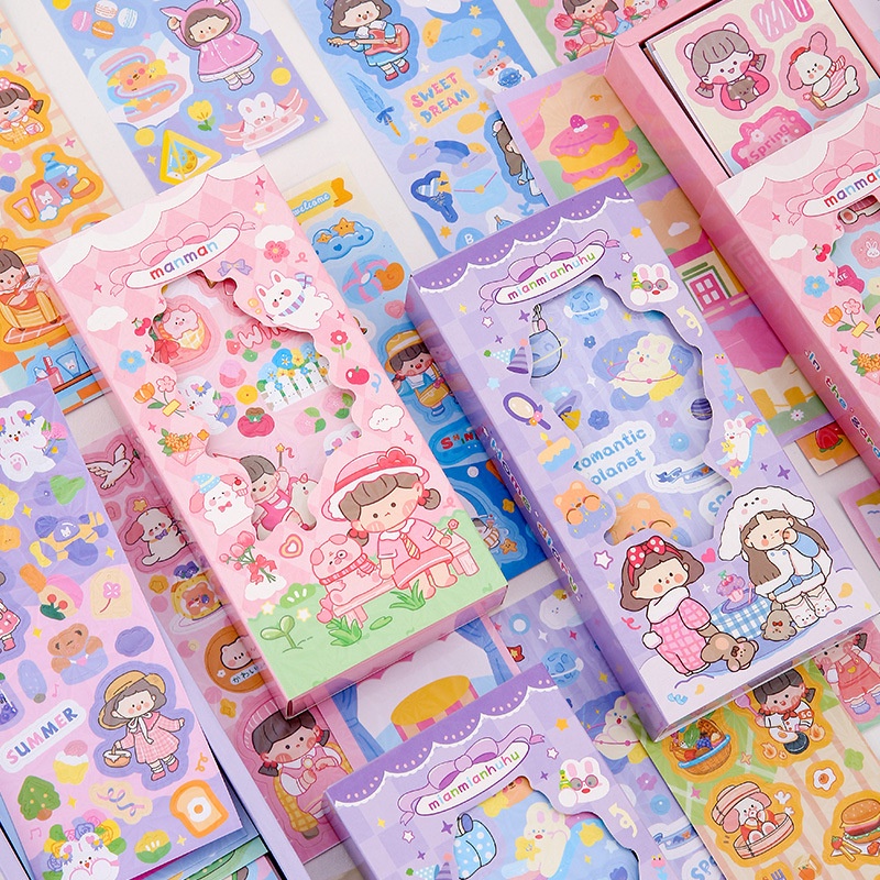 Imoda 50sheets/box Cute Goocard Sticker Gift Box Cartoon Sticker ...