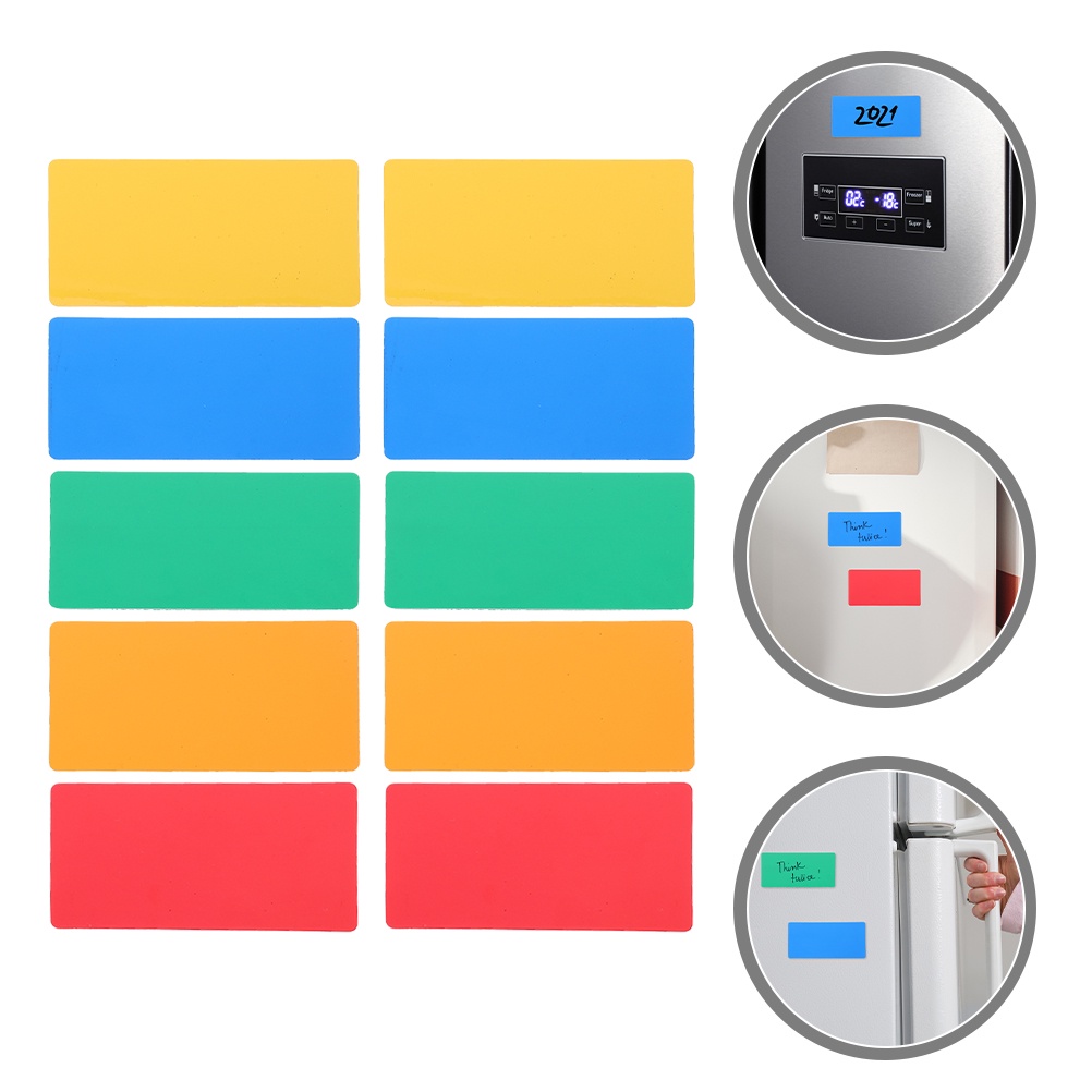 Erasable White Boards Colored Tabs Fridge Name Plates