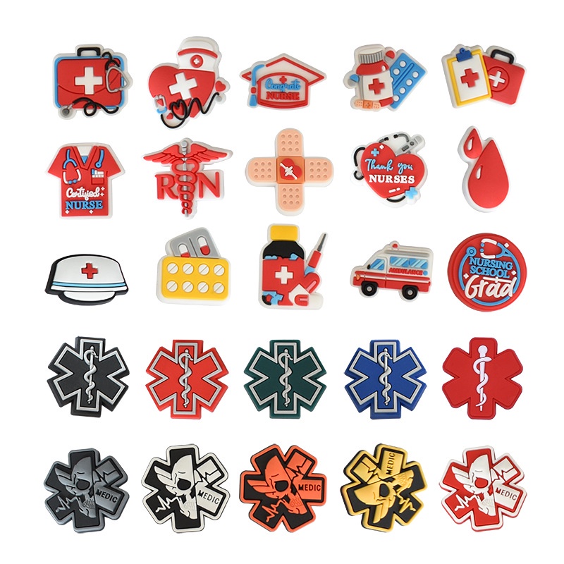 Cartoon Ambulance Medical Jibbitz Bandage Jibits Croc Charm Medicine