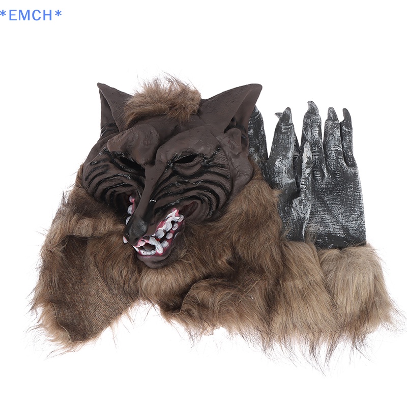Jeyiour 6 Pack Halloween Werewolf Costume Set Adult Top Sleeveless Werewolf Hood Wolf Gloves Tail Leg Sleeve Fangs For Party Medium For Sale | Phoenix, AZ | Nellis Auction