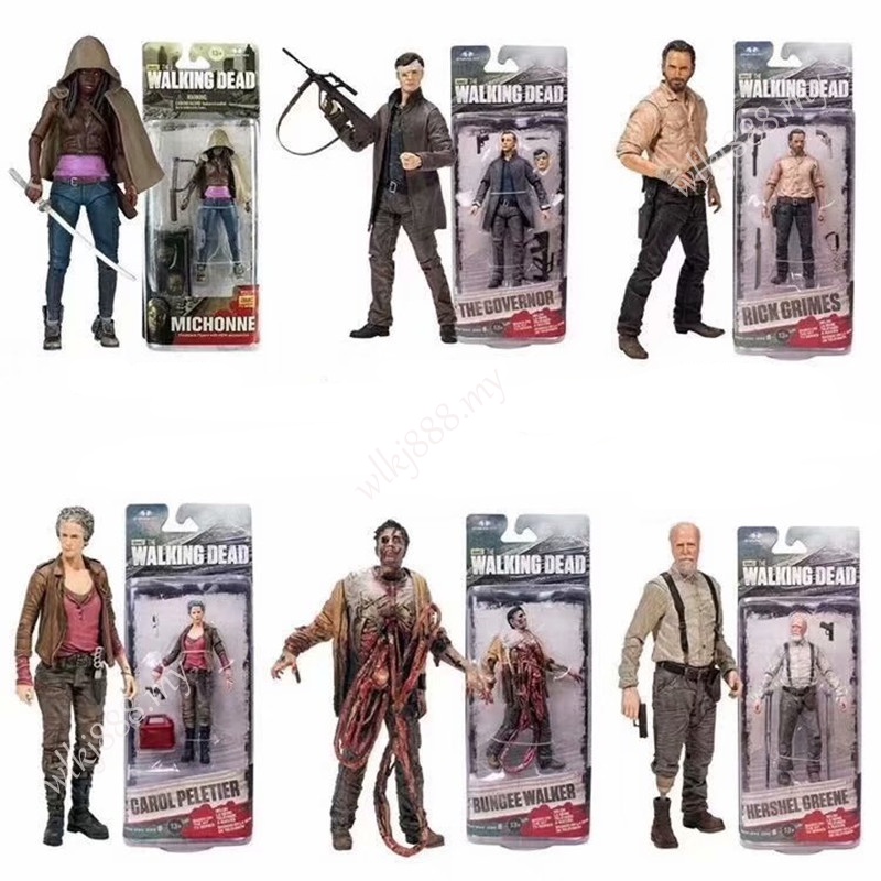 Action Figure The Walking Dead Rick Grimes The Governor Bungee Walker Hershel Greene Model 4560