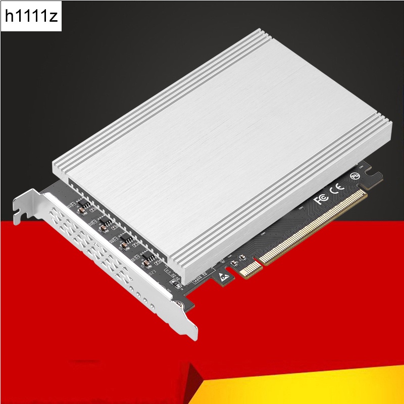 KALEA-INFORMATIQUE Carte PCIe 16x Type Bifurcation Pour 4 SSD PCIe NVMe U 2 U2 68 Pin Sff 8639