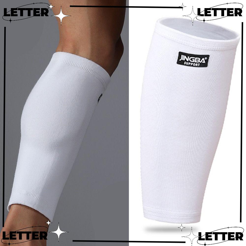 LET Sport Calf Guard, Elastic Calf Support, Damping White Knitting Shin