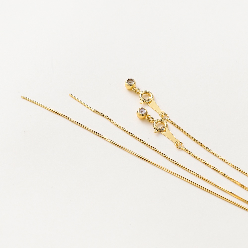 St. Kunkka 2pcs 1mm/Length 22.3cm 18k Color Retention Real Gold Plated ...