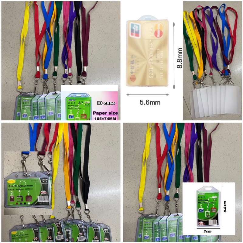 1 set ID lace with case,ID lace with S Hook 37 cm Lanyard Business Work ...