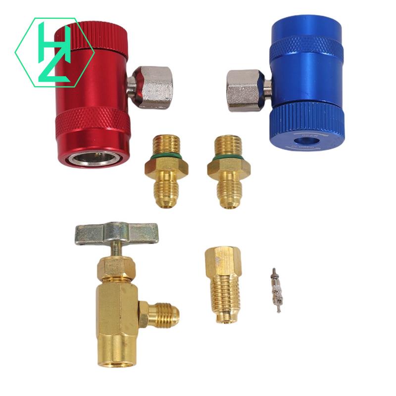 R1234YF SelfSealing Can Tap with R134A Tank Adapter and R1234 Quick