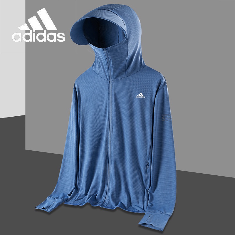 Adidas Detachable hood men's outdoor track jacket light breathable