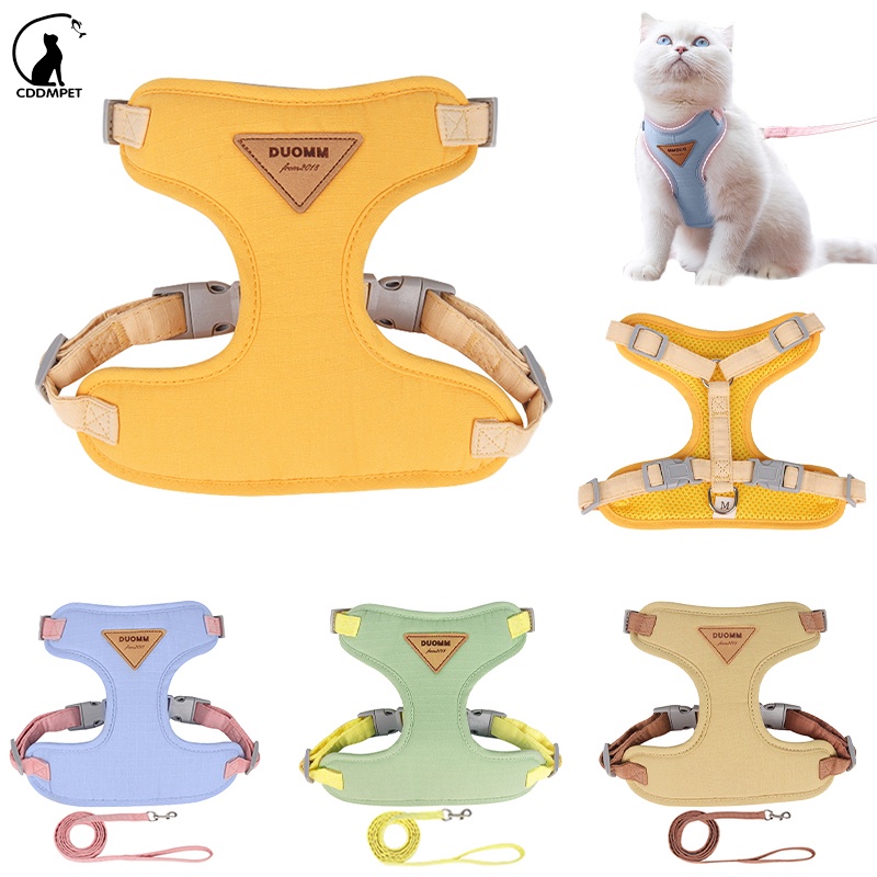 【CDDMPET】Cat Dog Harness with Leash Escape Proof Adjustable Pet Vest