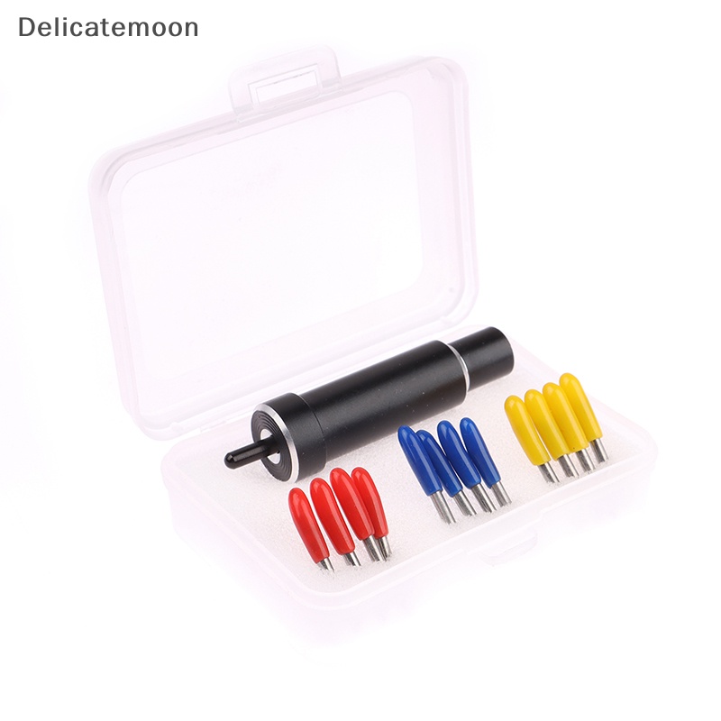 Delicatemoon 1pc Holder and 12pcs Deep Point Blade Vinyl Cutter for Cricut Maker 3/Cricut