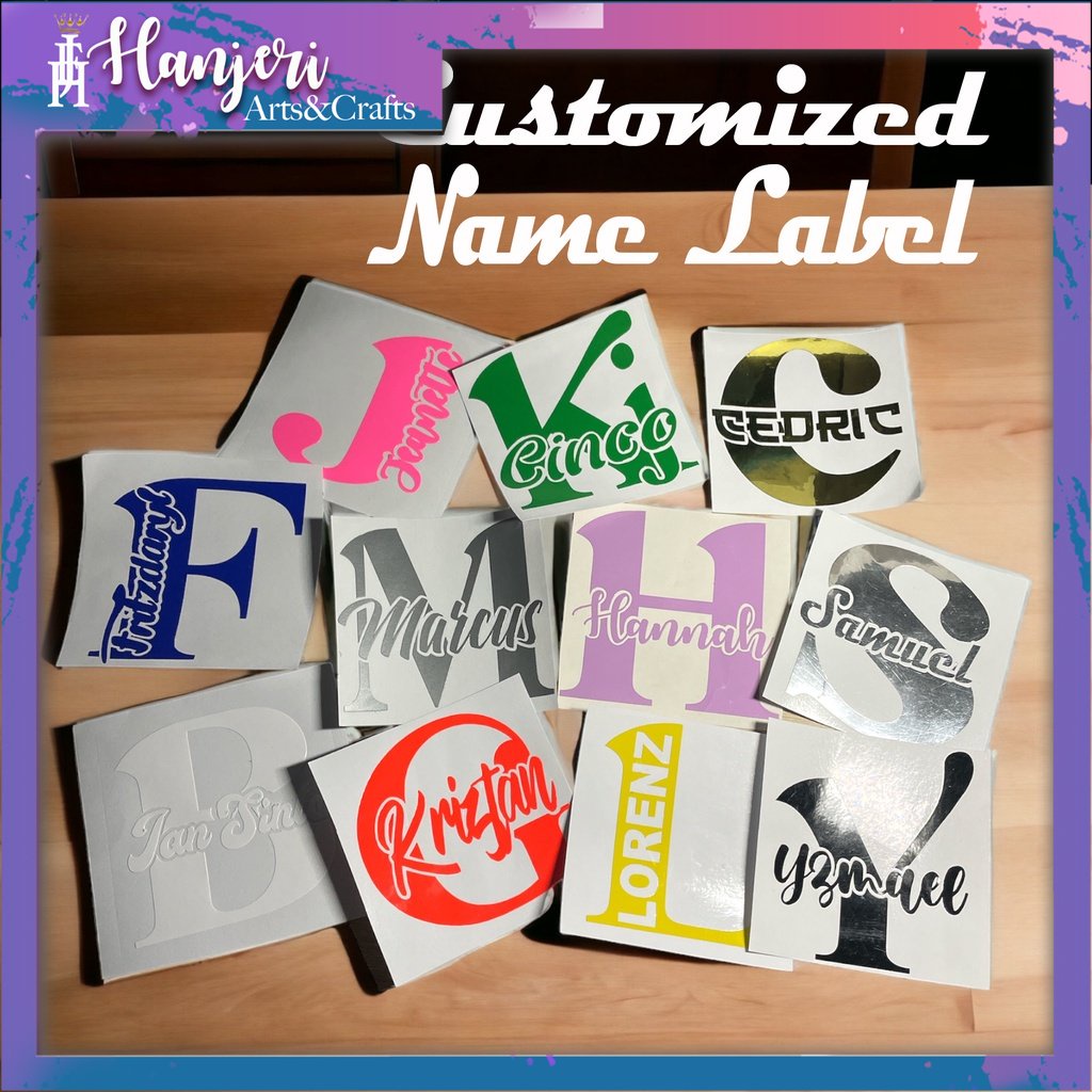 Customized Name Label Decal Stickers Personalized waterproof Label name ...
