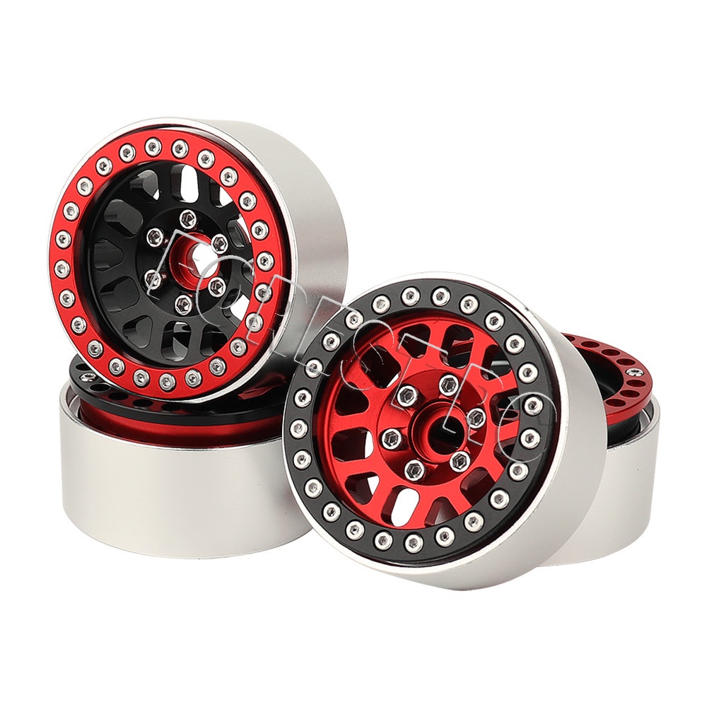 4Pcs 1/10 RC Crawler Aluminum Alloy 1.9 Inch Beadlock Wheel Hub Rim ...