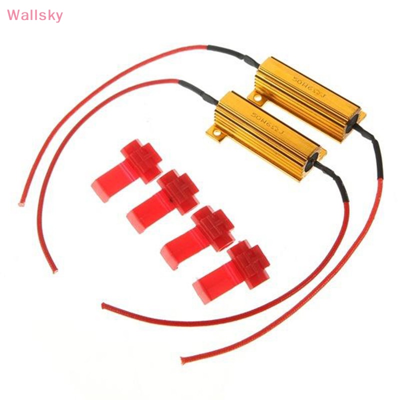 Wallsky> 50W 6 ohm RX24 Load Resistor Fix LED Bulb Fast Hyper Flash ...