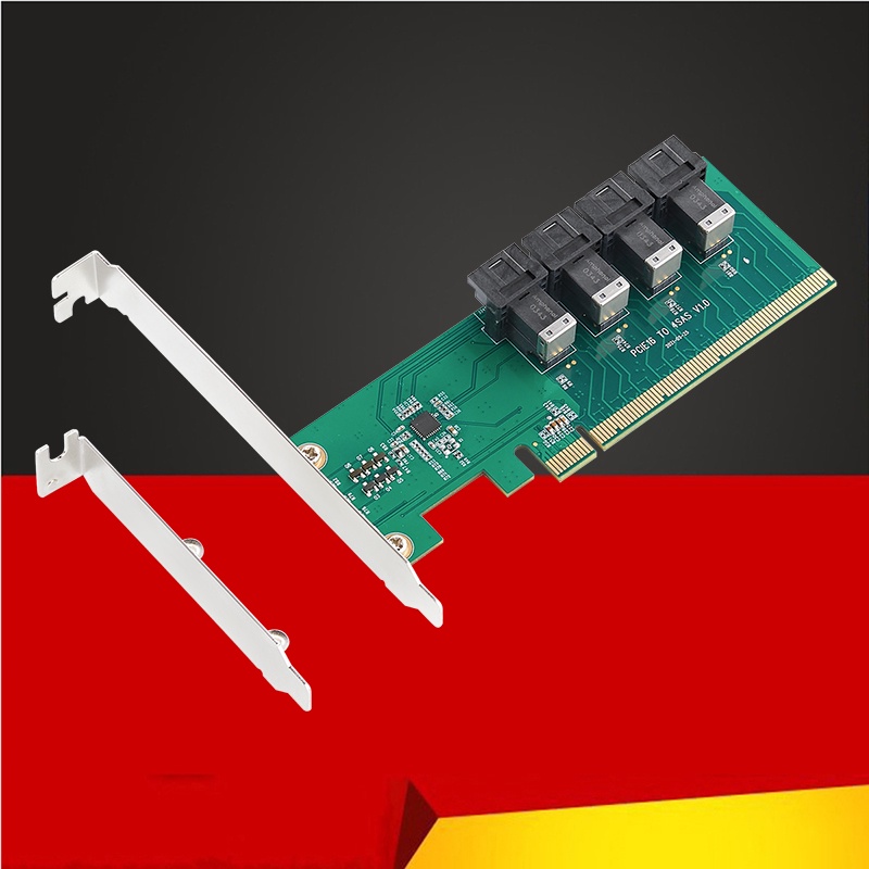 U.2 to PCIE Adapter PCI Express Gen3 3.0 X16 to 4 Port MiniSAS HD SFF ...