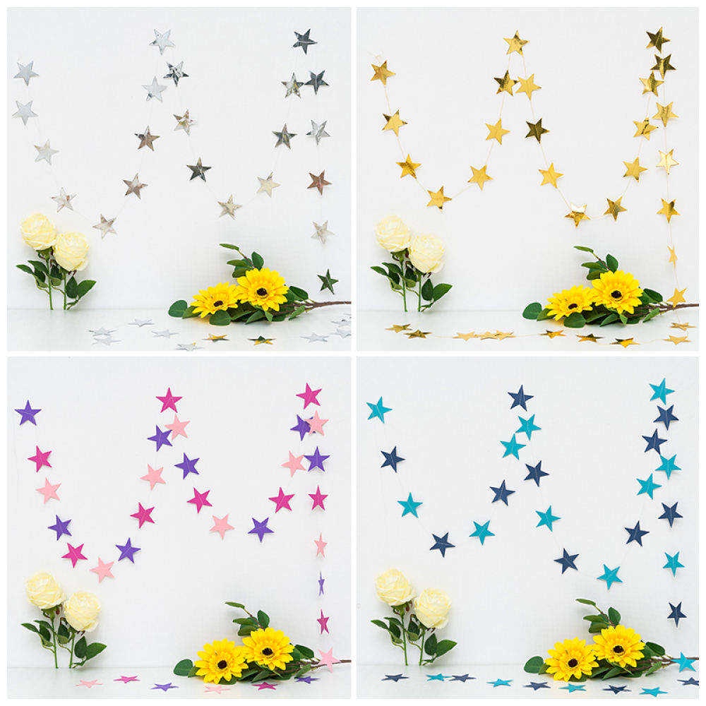 Black Star Banner Party Event Home Decoration 2.4m 8 Flags